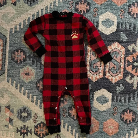 Flap Jack Infant / Baby ‘Bear Cheeks’ One Piece Romper Size 6 Months - Picture 1 of 6